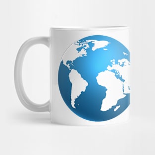 Globe Word Map Emblem Mug